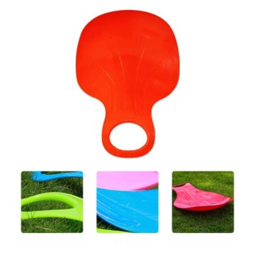 Red Plastic Board for Riding on Snow and Grass